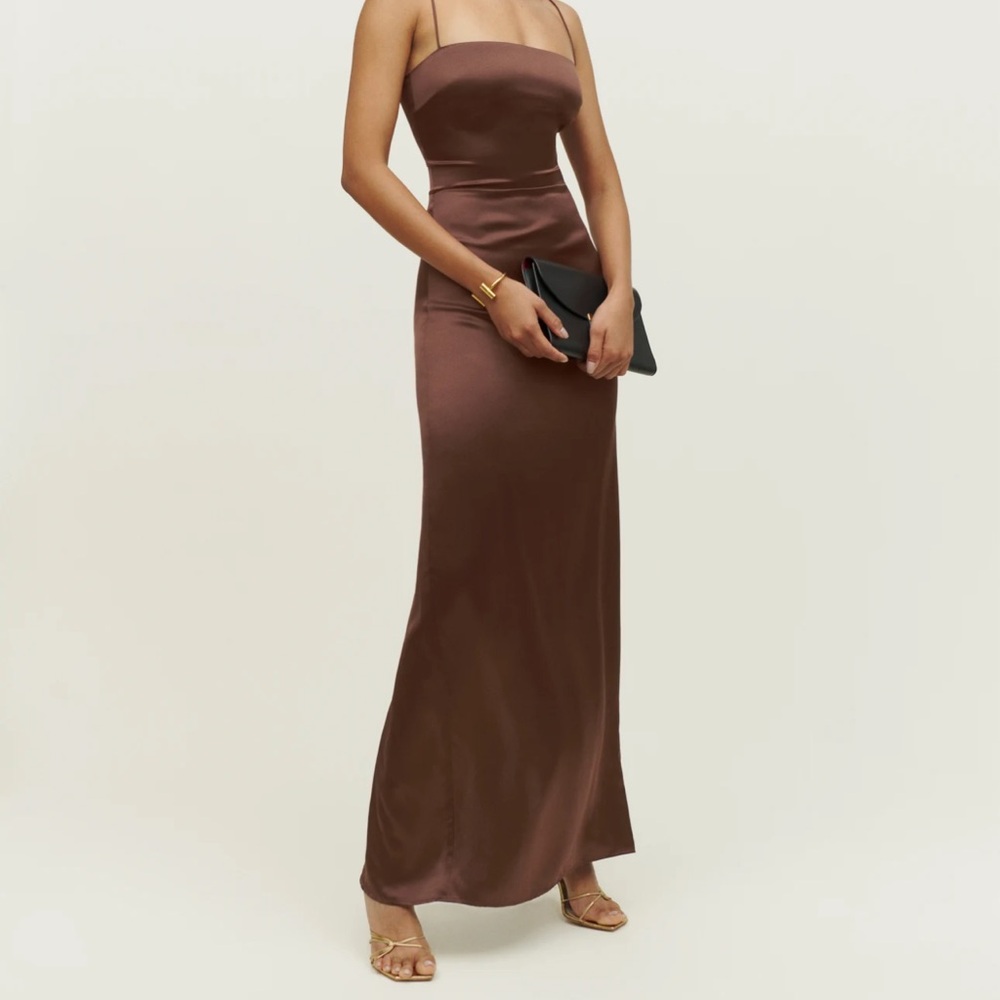 Reformation Frankie Silk Dress